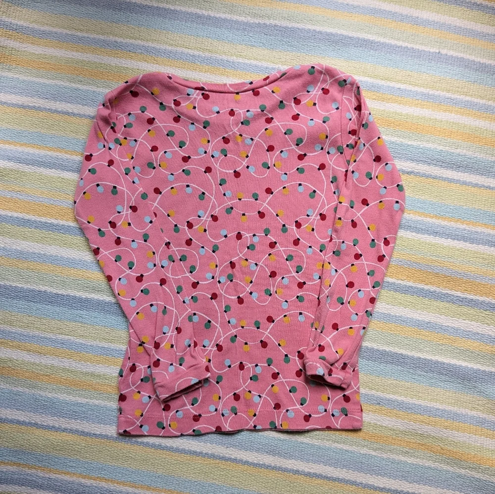Baby GAP Christmas/ Holiday lights PJ Top 4T